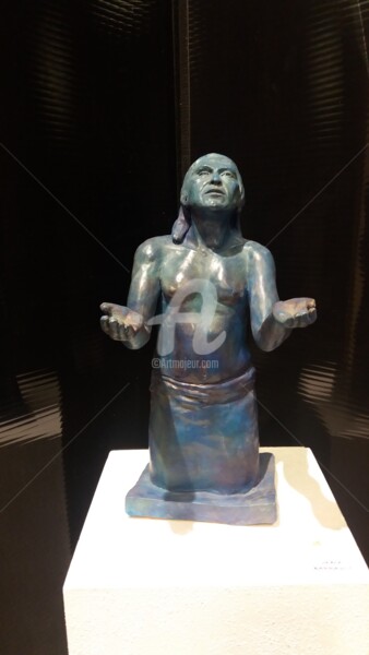 Skulptur mit dem Titel "L indien" von Valerie Barrault, Original-Kunstwerk, Keramik