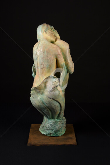 Sculpture titled "Métamorphose vue de…" by Valerie Barrault, Original Artwork, Clay