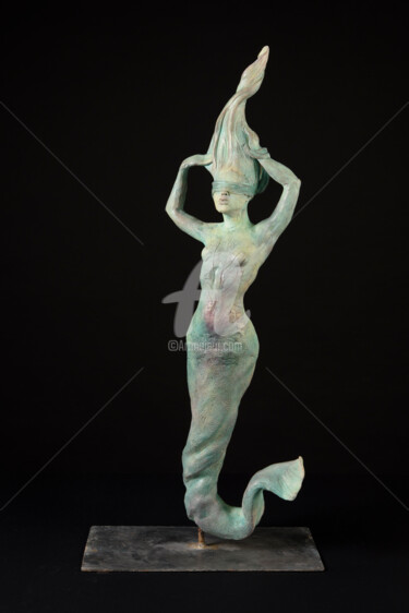 Sculptuur getiteld "vue de 3/4" door Valerie Barrault, Origineel Kunstwerk, Keramiek