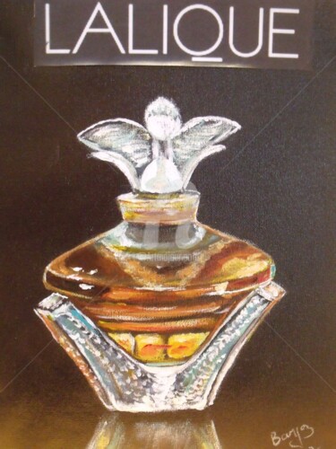 Painting titled "Flacon Lalique" by Valérie Barrett, Original Artwork, Acrylic