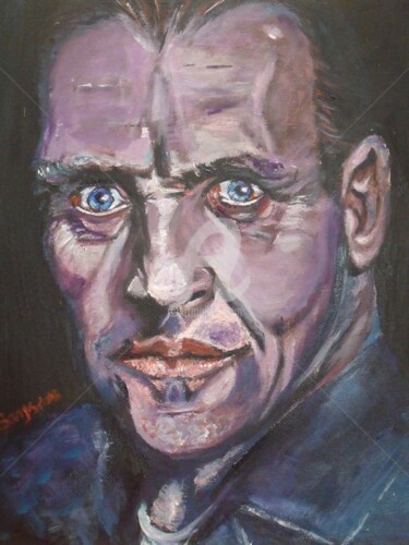 Peinture intitulée "Hannibal Lecter (An…" par Valérie Barrett, Œuvre d'art originale, Acrylique