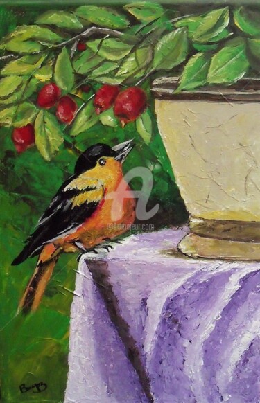Malerei mit dem Titel "006bird.jpg" von Valérie Barrett, Original-Kunstwerk, Acryl