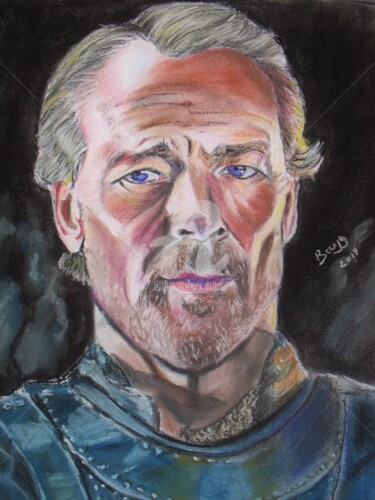 Painting titled "Jorah Mormont (G.O.…" by Valérie Barrett, Original Artwork, Pastel