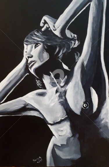 Pittura intitolato "Woman" da Valérie Barrett, Opera d'arte originale, Acrilico Montato su Telaio per barella in legno