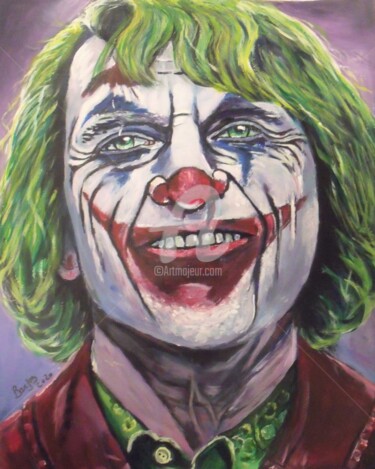 Peinture intitulée "Joker (Joaquim Phoe…" par Valérie Barrett, Œuvre d'art originale, Acrylique Monté sur Panneau de bois
