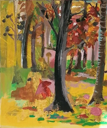 Pittura intitolato "Sous bois" da Valérie Blum (Valery), Opera d'arte originale, Acrilico