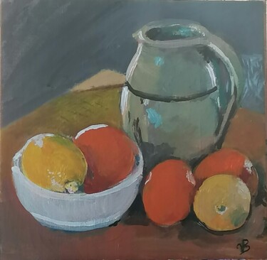 Painting titled "Oranges amères" by Valérie Blum (Valery), Original Artwork, Acrylic