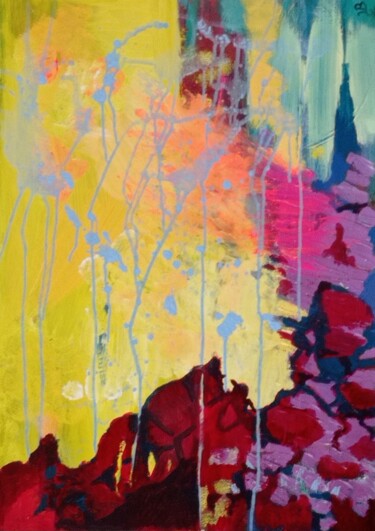 제목이 "Splash 2"인 미술작품 Valérie Blum (Valery)로, 원작, 아크릴 나무 들것 프레임에 장착됨