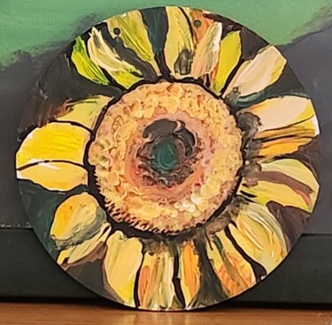 Malerei mit dem Titel "Tournesol" von Valérie Blum (Valery), Original-Kunstwerk, Acryl