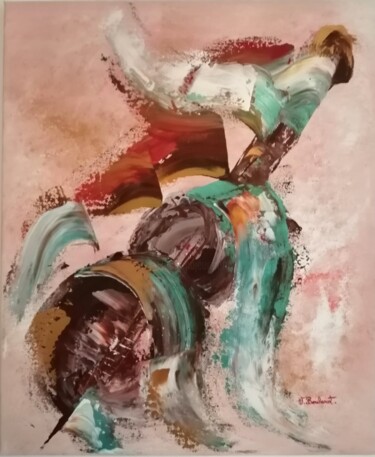Painting titled "Violoncelle" by Valérie Boularot, Original Artwork, Acrylic