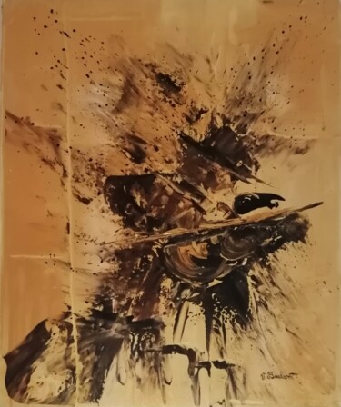 Schilderij getiteld "Musique" door Valérie Boularot, Origineel Kunstwerk, Acryl