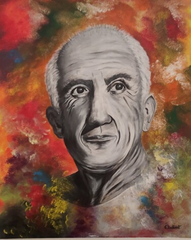 Schilderij getiteld "Picasso" door Valérie Boularot, Origineel Kunstwerk, Acryl