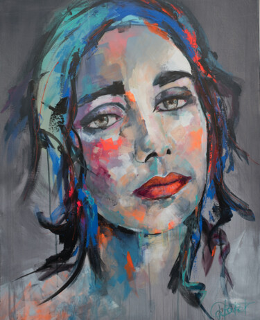 Картина под названием "les souvenirs color…" - Valérie Cabaret Bourgoin, Подлинное произведение искусства, Акрил Установлен…