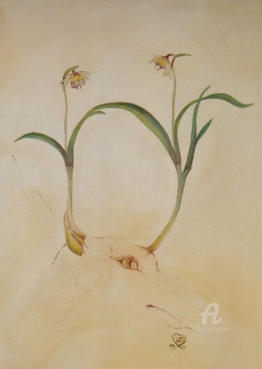 Ζωγραφική με τίτλο "Perce-renne" από Valérie Caroline Genty, Αυθεντικά έργα τέχνης, Ακρυλικό Τοποθετήθηκε στο Ξύλινο φορείο…