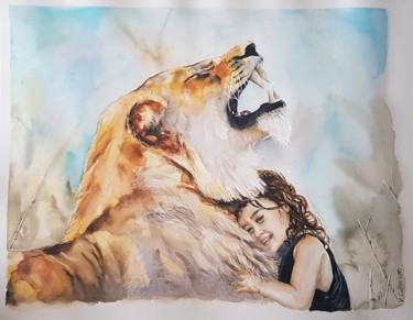 Peinture intitulée "Embrace" par Valérie Catanzaro, Œuvre d'art originale, Aquarelle