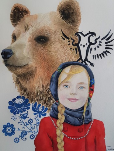 Peinture intitulée "Russkaya" par Valérie Catanzaro, Œuvre d'art originale, Aquarelle