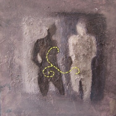 Peinture intitulée "Le lien du couple" par Valerie Colaiocco, Œuvre d'art originale