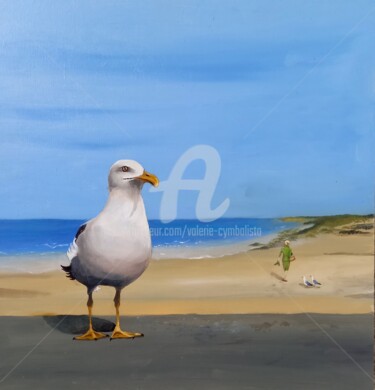 Pintura titulada "Les oiseaux 2" por Valérie Cymbalista, Obra de arte original, Oleo