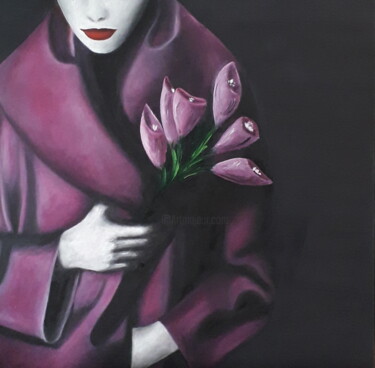 Peinture intitulée "Femme 2" par Valerie De Iseppi, Œuvre d'art originale, Huile