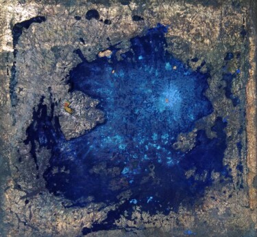 Malerei mit dem Titel "Or cobalt" von Valérie De Laubrière, Original-Kunstwerk, Andere