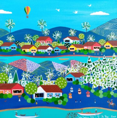 Картина под названием "Santa Barbara Oeste" - Valérie De Paepe, Подлинное произведение искусства, Акрил