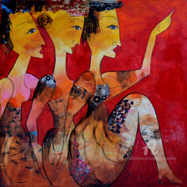 Peinture intitulée "Trois 01" par Valérie Depadova, Œuvre d'art originale, Acrylique Monté sur Châssis en bois