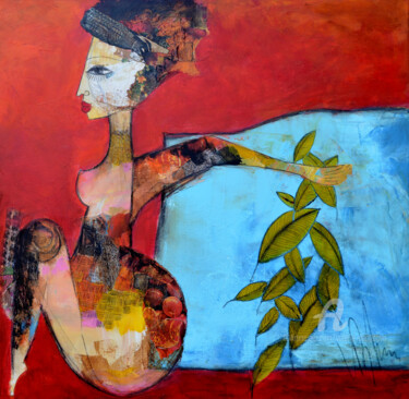Картина под названием "automne" - Valérie Depadova, Подлинное произведение искусства, Акрил