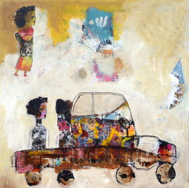 Pintura intitulada "On the road 01" por Valérie Depadova, Obras de arte originais, Acrílico