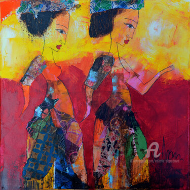 Painting titled "Deux........." by Valérie Depadova, Original Artwork, Acrylic