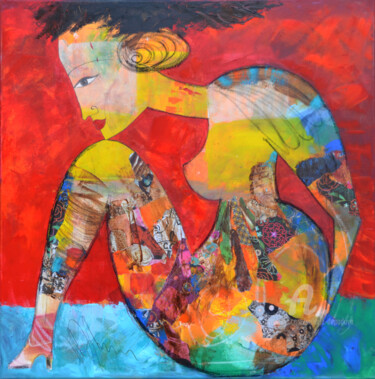 Malerei mit dem Titel "Femme........." von Valérie Depadova, Original-Kunstwerk, Acryl
