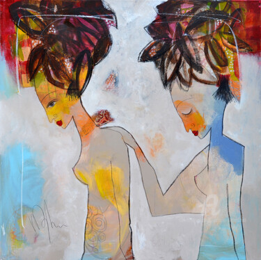 Painting titled "Une tendresse infin…" by Valérie Depadova, Original Artwork, Acrylic