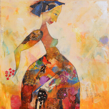 Malerei mit dem Titel "Juste un bouquet" von Valérie Depadova, Original-Kunstwerk, Acryl