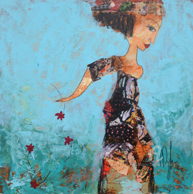 Malerei mit dem Titel "Semer des fleurs." von Valérie Depadova, Original-Kunstwerk, Acryl