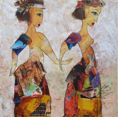 Painting titled "A deux c'est mieux." by Valérie Depadova, Original Artwork, Acrylic