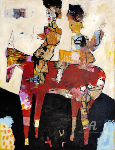 Malerei mit dem Titel "Ailleurs" von Valérie Depadova, Original-Kunstwerk, Öl