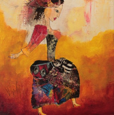 Peinture intitulée "Femme d'ici d'aille…" par Valérie Depadova, Œuvre d'art originale, Autre