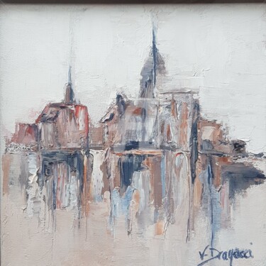 Painting titled "NOTRE DAME" by Valerie Dragacci, Original Artwork, Oil