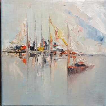 Painting titled "Voile" by Valerie Dragacci, Original Artwork, Oil