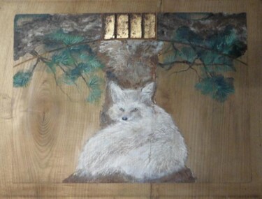 Peinture intitulée "Le renard" par Valérie Eguchi, Œuvre d'art originale