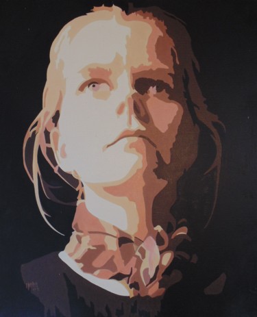 Malarstwo zatytułowany „Autoportrait” autorstwa Halin Genin, Oryginalna praca, Olej