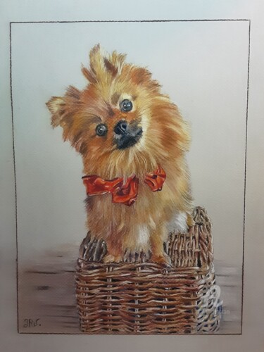 Painting titled "Bonjour je m'appell…" by Valérie Jouffroy Ricotta, Original Artwork, Pastel