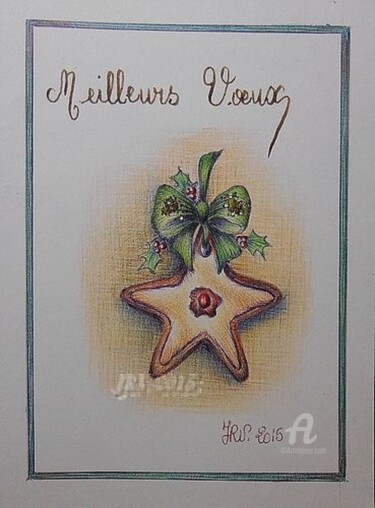 Dibujo titulada "Petite étoile - Sty…" por Valérie Jouffroy Ricotta, Obra de arte original, Bolígrafo