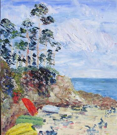 Painting titled "L'ILE AUX MOINES, A…" by Valerie   Jouve, Original Artwork, Oil