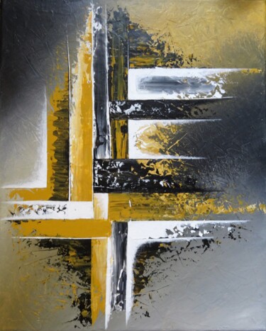 Painting titled "Dernier domicile co…" by Valérie Lamarre, Original Artwork, Acrylic Mounted on Wood Stretcher frame