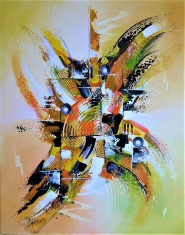 Painting titled "Laki" by Valérie Lamarre, Original Artwork, Acrylic Mounted on Wood Stretcher frame