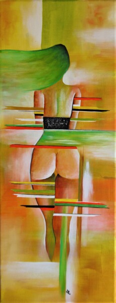 Painting titled "Q 3" by Valérie Lamarre, Original Artwork, Acrylic Mounted on Wood Stretcher frame