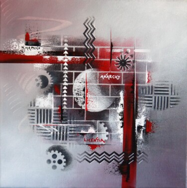 Painting titled "anarkio" by Valérie Lamarre, Original Artwork, Acrylic Mounted on Wood Stretcher frame