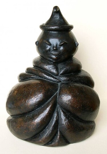 Sculpture titled "BOUDDHA" by Valérie Lamarre, Original Artwork, Metals