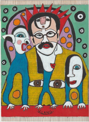 Zeichnungen mit dem Titel "Hallucination" von Valérie Lang, Original-Kunstwerk, Acryl