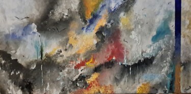 Malerei mit dem Titel "Blanc de neige" von Valérie Lavrut, Original-Kunstwerk, Acryl